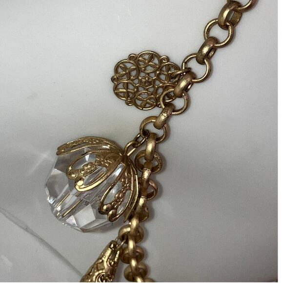 Vintage Filigree Charms Gold-Tone 18 1/8" Necklace! - Picture 14 of 16